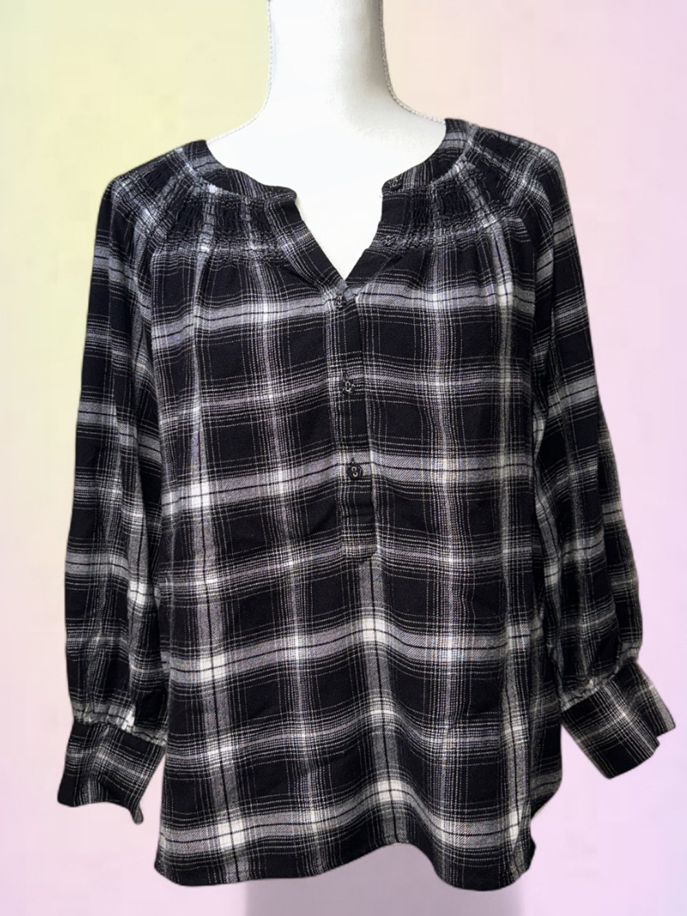 Loft gingham top